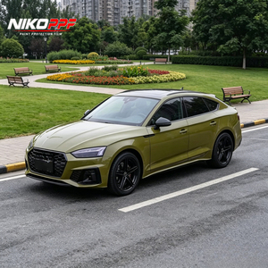 NIKO Film 1.52*15m PET Green Auto Wrap Color Shift PET Vinyl Car Wrap <b>Roll</b> Protective Function Car Body Film - Product Image 1