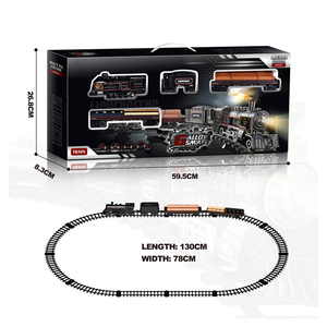 Modelo Clásico de Tren Eléctrico de Simulación, Juguete de Aleación Inteligente con Luz, Música y Humo, Escala 1:20, Tren de Vapor Retro - Product Image 1