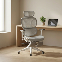 Fabrication de meubles, hauteur réglable, fauteuil de bureau ergonomique entièrement en maille avec repose-pieds