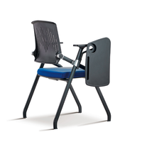 Personnalisable confortable en plastique étudiant école bureau mobilier salle de formation chaise empilable avec bloc-notes Table