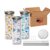 Gobelet isotherme en acier inoxydable de 20 oz, nouveau design, type Storyboard, pour sublimation, avec couvercle coulissant, modèle USA RTS