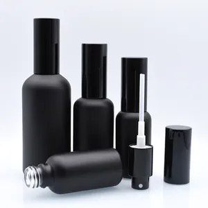 Botol Semprot Kabut Minyak Esensial, Botol Semprot Kaca Hitam Buram dengan Topi Penyemprot Aluminium, Botol Semprot Kabut Minyak Esensial, 50Ml, 100Ml, 10Ml, Hitam Matte, 5Ml, 10Ml, 30Ml, 50Ml