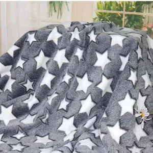 Großhandel 100 % Polyester superweiche individuelle Druckplüsch Fleece-Bekleidung für Decke
