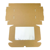 Boîtes à Sushi Kraft Marron avec Fenêtre Transparente Boîtes à Prendre en Relief pour Pâtisserie Boulangerie pour Noël Saint Valentin Party Favors
