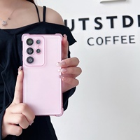 Étui souple mat translucide couleur bonbon pour Galaxy Samsung S25 Ultra, étui TPU original Samsung S24 Ultra pour Samsung S26 Ultra