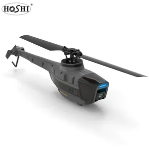 HOSHI C128 Helikopter 4CH Baling-Baling Tunggal Aileron Helikopter Mini Hitam Lebah 1080P HD Aileron Kurang Udara Fotografi