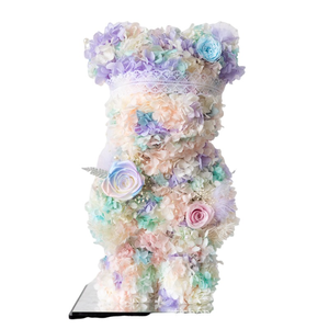 Enfant nouvel an cadeau d'anniversaire fleur de noël ours violent fleur éternelle hortensia acrylique ours violent - Product Image 3