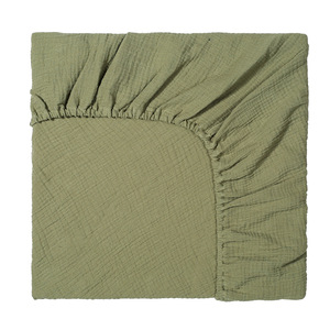 Drap de lit pour bébé housse de <span class=keywords><strong>matelas</strong></span> <span class=keywords><strong>à</strong></span> <span class=keywords><strong>langer</strong></span> mousseline 100% coton drap de lit ajusté pour nouveau-né pour berceau de taille standard US/EU - Product Image 5