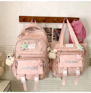 2025 nueva moda INS mochila escolar para <span class=keywords><strong>2</strong></span> piezas conjunto de mochila escolar para estudiantes conjunto lindo conjunto de mochila universitaria para niñas adolescentes - Product Image 3