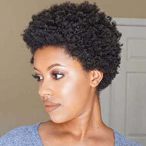 Support Custom Colored Wholesale Pixie Cut Curls <strong>Wig</strong> Cheap Short <strong>Afro</strong> Kinky Curly Human Hair Machine Made <strong>Wigs</strong> for Black Women - Product Image 1