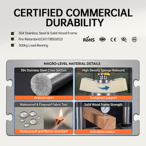 ชุดโต๊ะเก้าอี้ไม้ JEILI พร้อมเบาะรองนั่ง เหมาะสำหรับรีสอร์ท สวนหย่อม ลานบ้าน ร้านอาหาร ร้านค้า หรือพื้นที่กลางแจ้ง สไตล์โมเดิร์น - Product Image 5