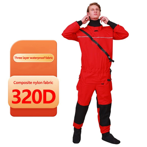 Juego Completo de Traje de <span class=keywords><strong>Rescate</strong></span> <span class=keywords><strong>en</strong></span> Seco para Control de Inundaciones, Chaleco Salvavidas Impermeable, Cálido, Rojo, Negro, Salvavidas de <span class=keywords><strong>Rescate</strong></span> <span class=keywords><strong>en</strong></span> Agua - Product Image 2