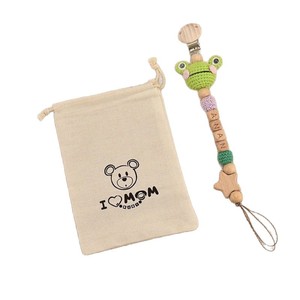 Clip para chupete de gel de sílice de color sólido transfronterizo con nombre, soporte seguro para juguetes con forma de animal, clip personalizado para chupete - Product Image 1