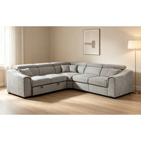 Sofá Cama Convertible en Forma de L de 3 Plazas con Almacenamiento, Tapizado en Tela, para Dormitorio, Modelo The Leader Lit