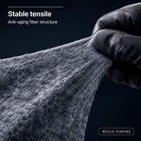 Feutre aiguilleté multi-usage 100 % polyester de poids moyen pour l'isolation acoustique automobile sur les panneaux de porte, les sols et les coffres