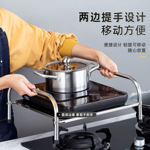 Support de cuisson en acier inoxydable, taille L, résistant à la chaleur, support de rangement portable pour cuisinière à induction et à gaz - Product Image 1