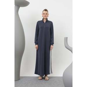 Vestido Midi con Cierre y Detalles Tiktak para Mujer LOREEN - Prenda Casual Elegante en Color Índigo con Ajuste Cómodo, Modelo 20600ELB - Product Image 3