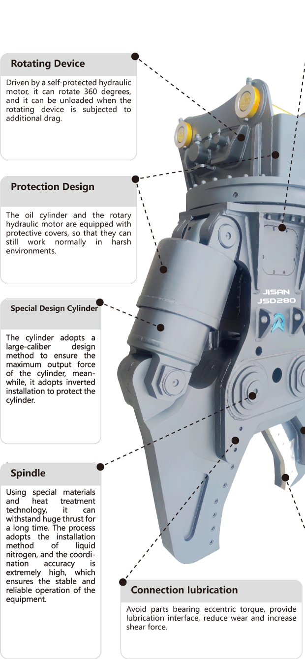 কোমাটাসু এক্সোয়াটার PC200 PC210 জন্য ধ্বংসাবশেষ সরঞ্জাম হাইড্রোলিক কংক্রিট পেষণকারী 0