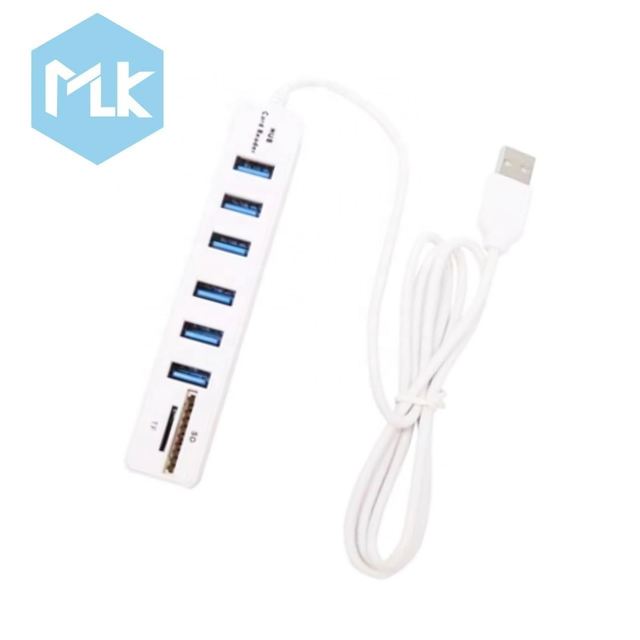 MLK USB Hub 6 Port 2.0 Card Reader SD TF High Speed Hub USB Multi Splitter