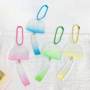 พวงกุญแจอะคริลิคไล่สีแบบกำหนดเอง พิมพ์ลาย UV พร้อมการ์ด Goo Card ตกแต่งด้วยสติกเกอร์รูปดาวและลูกปัด สำหรับนักเรียน - Product Image 3