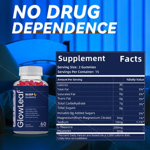 Глюмики из мелатонина для сна, мелатонина, 5 мг, мелатонина, веганский Магний L-теанин - Product Image 5