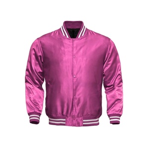 Women Custom Made Sports 2026 Design Red Satin Pink <b>Zip</b>-<b>up</b> Party Waterproof Reversible Classic Vintage Bomber <b>Jacket</b> - Product Image 5