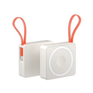 พาวเวอร์แบงค์แม่เหล็กไร้สาย <span class=keywords><strong>3</strong></span> in 1 ความจุ 5000mAh พร้อมสายชาร์จ รองรับการชาร์จเร็ว 20W สำหรับ iPhone, AirPods และ iWatch - Product Image 1