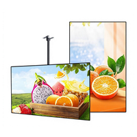 Pantalla Digital Colgante de Alta Luminosidad para Publicidad Comercial HD, Señalización Digital para Cafeterías, Bares, Centros Comerciales y Tiendas