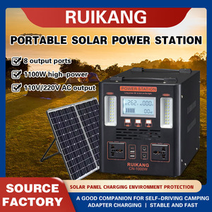Portable 1000W Lithium Ion Station 1200W Générateur de panneau solaire rechargeable d'urgence LED Voitures de charge sans fil à onde sinusoïdale pure - Product Image 2