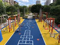 Balancín de Acero Galvanizado para Exteriores con Doble Columna, Espacio de Seguridad de 230 mm, Equipo de Fitness Resistente para Parques y Comunidades