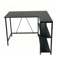 Escritorio Profesional para Gamers en Forma de L con Estantes Abiertos, Estructura de Acero Resistente, Mesa de Computadora Esquinera para el Hogar o Dormitorio