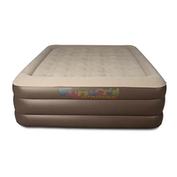 Matelas gonflable avec mousse intégrée, imperméable, PVC, matelas de camping avec pompe à air intégrée, lit pour 2 à 3 personnes