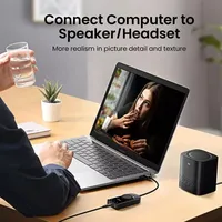 UGREEN USB-Soundkarte Externe Soundkarte mit Lautstärke regler USB auf 3,5-mm-Buchse Audio-Adapter für Windows