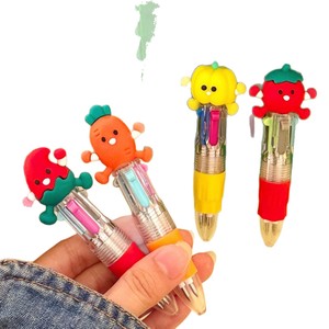 Vegetable Mini 4 Color Ballpoint <b>Pen</b> <b>Multi</b> <b>Colored</b> Plastic Novelty Office School <b>Pen</b> Student Stationery Gift - Product Image 2