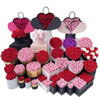 Vente de gros coffret cadeau roses infinies boîte de conservation de rosas éternelles stabilisées boîte à fleurs conservées pour l'éternité pour les cadeaux de maman