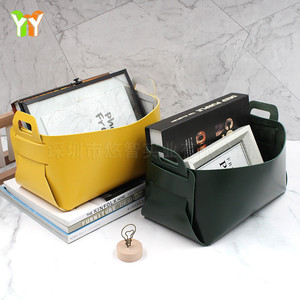 Adornos creativos de cuero para escritorio, portalápices/tarjeteros de estilo nórdico minimalista, y regalos de madera personalizados. - Product Image 4
