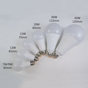 Skd-bombillas Led de 3W, 5W, 7W, 9W, 12W, 15W, 18W, E27, B22Led, soporte para controlador de bombilla, Material crudo, bombillas Led