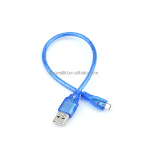 Cable USB de 30 cm para Arduino Uno/nano, Cable USB-A/B/C, <span class=keywords><strong>Micro</strong></span>/Mini/Tipo-C, Cable Azul - Product Image 2