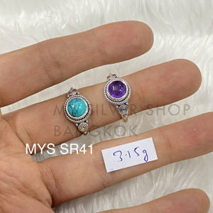 Anillo de amatista hecho a mano 925 joyería de plata esterlina 925 joyería de plata al por mayor - Product Image 1