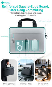 Sac de transport pour ordinateur portable en tissu personnalisé COTECi, fabricants de sacs de transport pour ordinateur portable, antichoc, 14, 15, 6, 16 pouces, sac pour ordinateur portable de bureau professionnel - Product Image 5