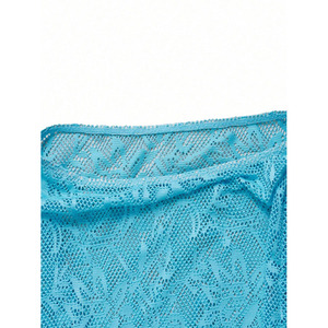 Lace Sky <strong>Blue</strong> <strong>Bikini</strong> 2026 New Fashion 3 Piece <strong>Set</strong> Cute Halter Sheer Swimsuit <strong>Set</strong> with Long Dress - Product Image 3