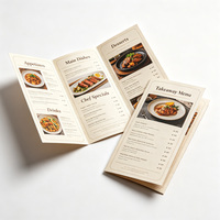 Impression de brochures, catalogues, magazines, brochures tri-pliées, papier couché pour la promotion des restaurants