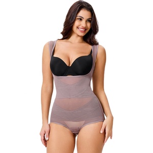 Body moldeador de malla de busto abierto <span class=keywords><strong>para</strong></span> mujer, entrenador de cintura con Control de barriga, <span class=keywords><strong>bragas</strong></span> levantadoras de glúteos, moldeador de Cuerpo Adelgazante - Product Image 1