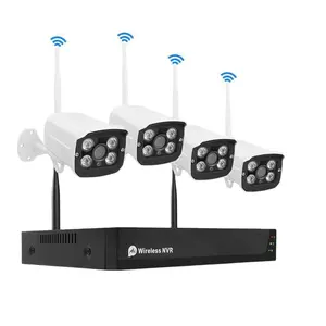 Sistema de videovigilancia inalámbrico NVR, Kit de cámara de 8 canales, Wifi, 1080P, aplicación Tuya, NVR, Kit H 265