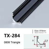 Lampu LED Linear Aluminium Seri 6000, Permukaan Anodized, Sensor, Kabinet, Lemari, Ruang Tamu, Profil Lampu LED 3500K Warm