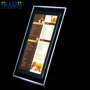 Rõ ràng pha lê ảnh khung ảnh khung bảng đứng led chiếu sáng đơn a4 led khung - Product Image 2