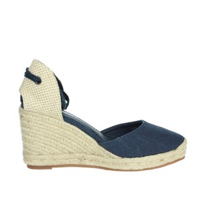 Espadrillas blu 170872 sandali con zeppa da donna - Product Image 4