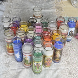 <span class=keywords><strong>Bougies</strong></span> divinatoires en verre, 7 couleurs, non parfumées, 50 pièces, prière fantastique, <span class=keywords><strong>bougies</strong></span> faites à la main - Product Image 5