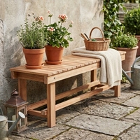 [BeNK] Banc en bois d'acacia massif, design 2026, très populaire, pour usage extérieur, hôtels, jardins, porches, cours et pelouses