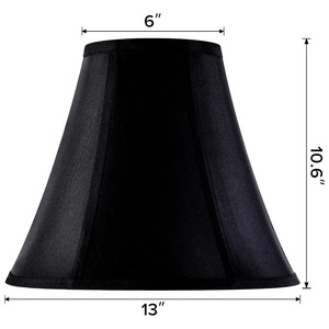 Abat-jour en tissu en forme de cloche, accessoire de lampe contemporain de luxe, installation facile - Product Image 2
